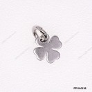 Four-leaf Clover charm Pendant with Open Round Ring