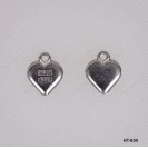 HT-630, Stamped Heart Chain Tag quality tag logo tag Charm Pendant one Fixed Ring ~6.3mm