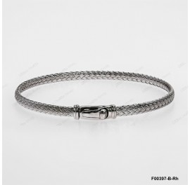 F00397, Italian Flat Chain 3.6mm Bangle