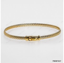 F00397, Italian Flat Chain 3.6mm Bangle