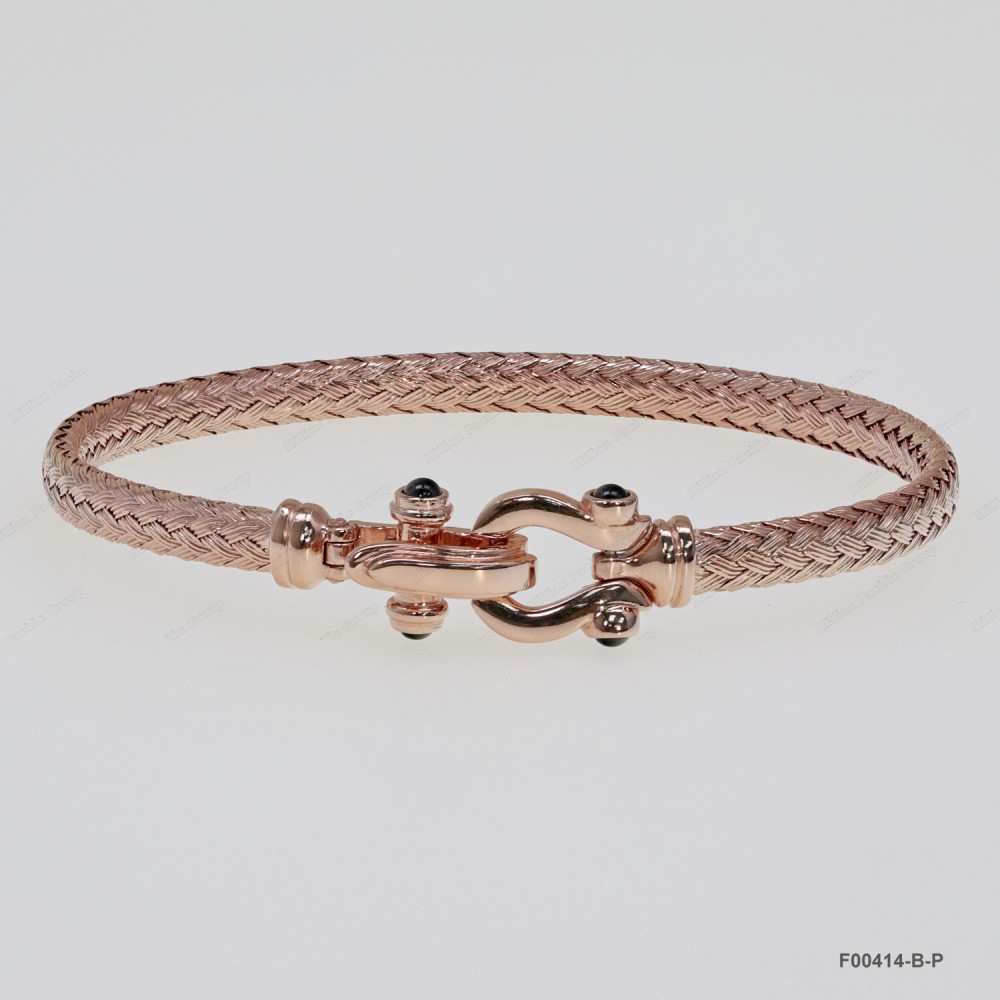 F00414, Italian Flat 5mm Chain Design Bangle