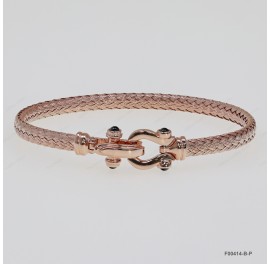 F00414, Italian Flat 5mm Chain Design Bangle
