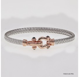 F00414, Italian Flat 5mm Chain Design Bangle