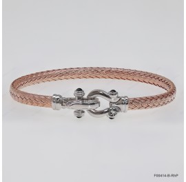 F00414, Italian Flat 5mm Chain Design Bangle
