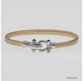 F00414, Italian Flat 5mm Chain Design Bangle