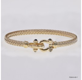 F00414, Italian Flat 5mm Chain Design Bangle