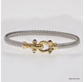 F00414, Italian Flat 5mm Chain Design Bangle