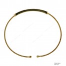 Round Spring Spiral Bangle Bar Engraving with LOVE two heart