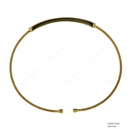 Round Spring Spiral Bangle Bar Engraving with LOVE two heart