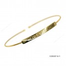 Round Spring Spiral Bangle Bar Engraving with FOREVER infinity