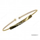 Round Spring Spiral Bangle Bar Engraving with LOVE two heart