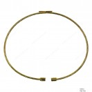 Round Spring Omega Bangle with Geometric hexagon