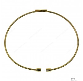 Round Spring Omega Bangle with Geometric hexagon