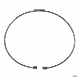 Round Spring Omega Bangle with Geometric Square