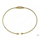Round Spring Omega Bangle with Oval Synthetic Moon Stone