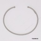 Open Oval Plain Fixed Beads Bangle 2.2mm