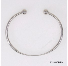 Open wire Plate Customized Bangle 2.5mm