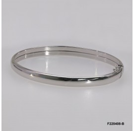 Oval Plain Bangle 6mm