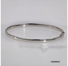 Oval Plain Bangle 4.2mm