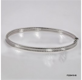 Rectangular Twilling Bangle 4mm