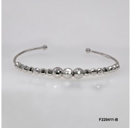 Open Wire design beads Bangle 1.4mm