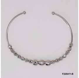 Open Wire design beads Bangle 1.4mm