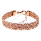 Flat Mesh Bracelet Round Diamond Cut Snake in 10 Lines 9mm