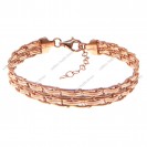 Flat Mesh Bracelet Round Diamond Cut Snake in 8 Lines 7mm