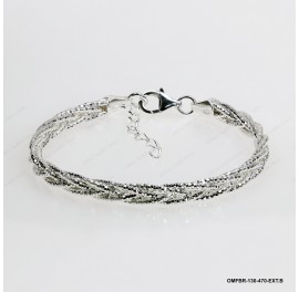 OMTW3L-130-290, 3 lines DC Round Omega Braided Round bangle ~2.9mm