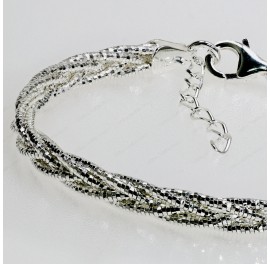 OMTW3L-130-290, 3 lines DC Round Omega Braided Round bangle ~2.9mm
