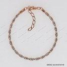 OMTW2L-130-270, 2 Lines 3 DC Round Omega Braided Bangle ~2.7mm