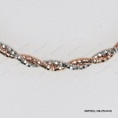 OMTW2L-130-270, 2 Lines 3 DC Round Omega Braided Bangle ~2.7mm