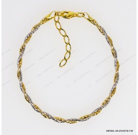 OMTW2L-130-270, 2 Lines 3 DC Round Omega Braided Bangle ~2.7mm