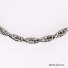 OMTW2L-130-270, 2 Lines 3 DC Round Omega Braided Bangle ~2.7mm