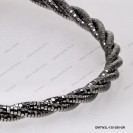 OMTW3L-130-290-EXT-B-GR, Bracelet 3 DC Round Omega Braided Round bangle ~2.9mm