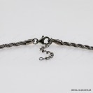OMTW3L-130-290, Necklace 3 DC Round Omega Braided Round bangle ~2.9mm