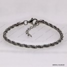 OMTW3L-130-290-EXT-B-GR, Bracelet 3 DC Round Omega Braided Round bangle ~2.9mm