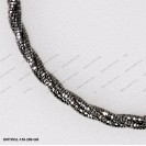 OMTW3L-130-290-EXT-B-GR, Bracelet 3 DC Round Omega Braided Round bangle ~2.9mm