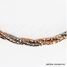 OMTW3L-130-290, 3 DC Round Omega Braided Tricolor by line Round bangle ~2.9mm