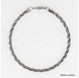 OMTW3L-130-290, 3 DC Round Omega Braided Round bangle ~2.9mm