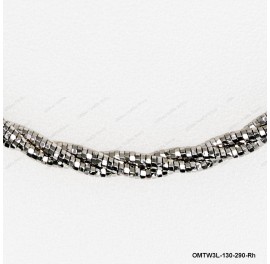 OMTW3L-130-290, 3 DC Round Omega Braided Round bangle ~2.9mm