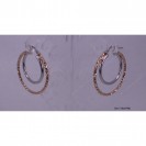 Double Ring tube DC Earring Double Hoops OD~31mm