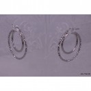 Double Ring tube DC Earring Double Hoops OD~31mm