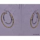 Double Ring tube DC Earring Double Hoops OD~31mm