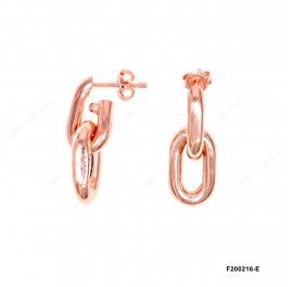 Sterling Silver Earring, Made in Italy, Tube Earring, Silver Jewellery