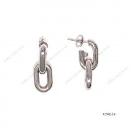Sterling Silver Earring, Made in Italy, Tube Earring, Silver Jewellery