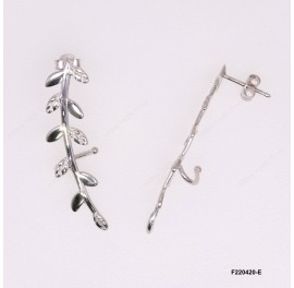 Leaves Post Earring ~40mm