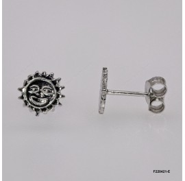 Smile Sun Ear studs ~8.7mm