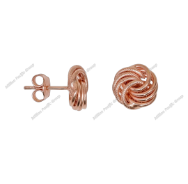 Design Lucky Knot Post Earring ~10.5mm