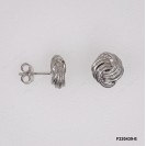 Design Lucky Knot Post Earring ~10.5mm